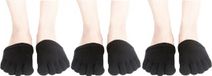 Chaussettes pour orteils - Coton - Noir - 38-43 - 6 paires