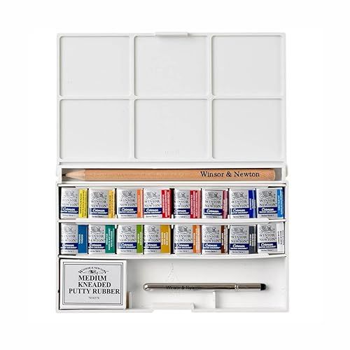 Winsor & Newton Cotman Aquarel Complete zakset 16 halve containers