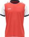 Jako Dynamic Shirt Korte Mouw Kinderen - Koraal / Wit / Marine | Maat: 128