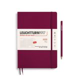 Leuchtturm Maand agenda+notitie 2025 port red 18x25.5cm
