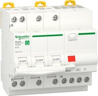 Schneider Electric Resi9 Aardlekautomaat - 3P+N - 16A - B-Karakteristiek - 30mA - Type A - R9D54716