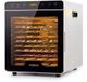 AREBOS Voedseldroger RVS 800W 29L 12 Roosters LED Touch Fruit Groenten Drogen