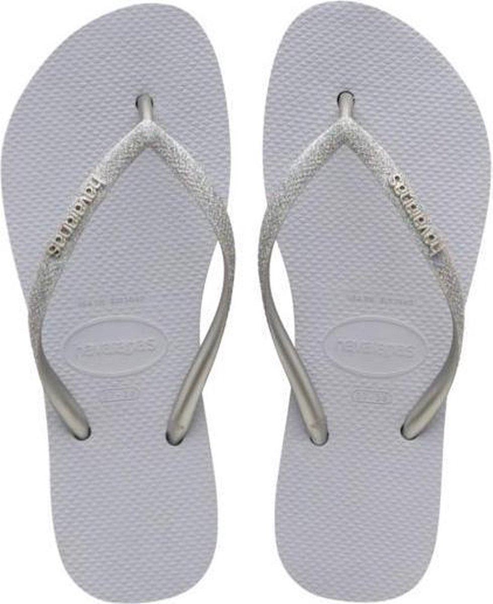 Havaianas Slim Flatform Dames Slippers - Ice Grey - Maat 35/36