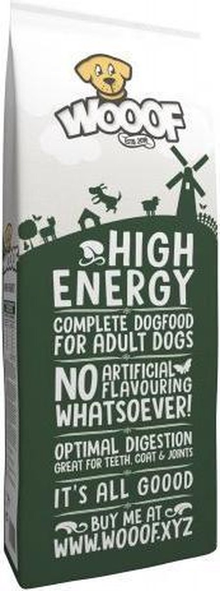 Wooof High-Energy Geperst Hondenvoer 14kg