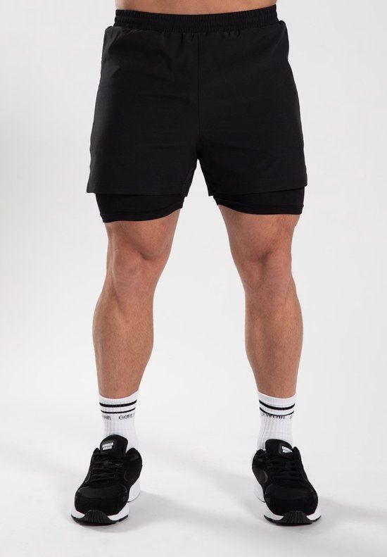 Gorilla Wear Cortez 2-in-1 Shorts - Black - Men's - Size S