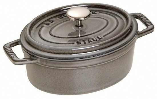 Staub Cocotte Ovaal 17 cm Grafietgrijs