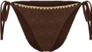 Hunkemöller Cheeky Tanga Bikinibroekje Crochet Bruin