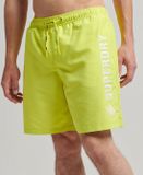 Superdry Heren Gerecyclede Zwemshort met Appliqué - Electric Lime - XL