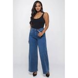 Fox Factor DENVER Shore Blue high waist wide leg jeans medium blue denim