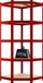 Monzana Stellingkast - Schroefloos 5 Schappen MDF 180x70x40cm - Rood