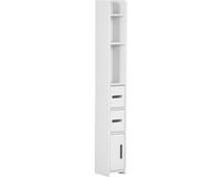 Kleankin Badkamerkast Hout 15x17x120cm Wit