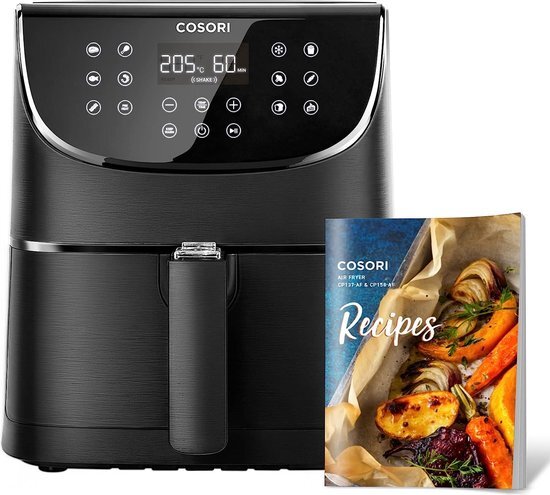 Cosori Heteluchtfriteuse 3,5 l Airfryer Friteuse Air Fryer met digitaal led-touchscreen, 11 programma's, voorverwarmen en warm houden, shake-modus, 100 receptenboekje, zonder olie, 1500 W