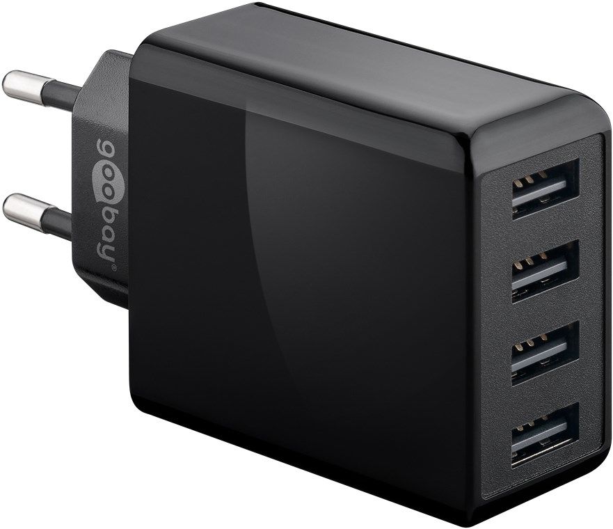 Goobay 4-Port USB Charger - 30W - Black