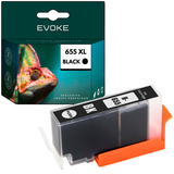 Evoke Compatible Ink for HP 655Bk 655 Cz109Ae Black Deskjet Ink Adv 3525/4615/4625/5525/6525