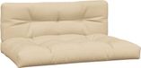 vidaXL Palletkussens - 1 stuk - beige