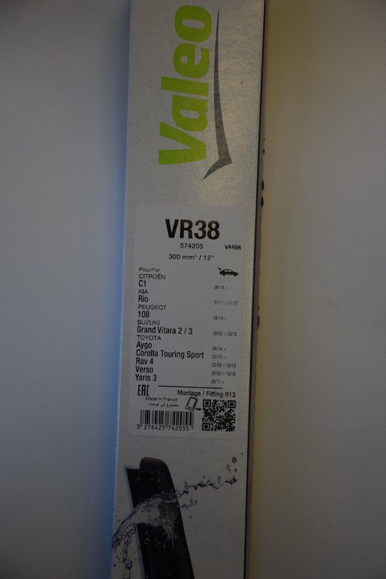 Valeo Ruitenwisserblad Silencio Achter LHD RHD VR38 (x1) 574205 - 300