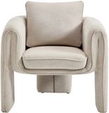 Vente-unique Fauteuil van grijze stof JOLIPIA