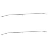 vidaXL Zeilbeugel voor aanhangers 2 stuks zilver 136-218 cm Aluminium