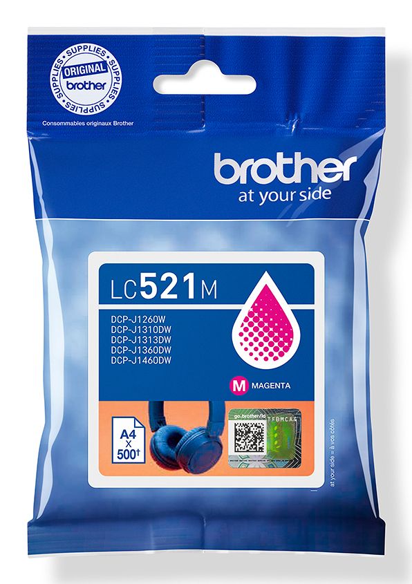 Brother LC521M Magenta Ink Cartridge - Original