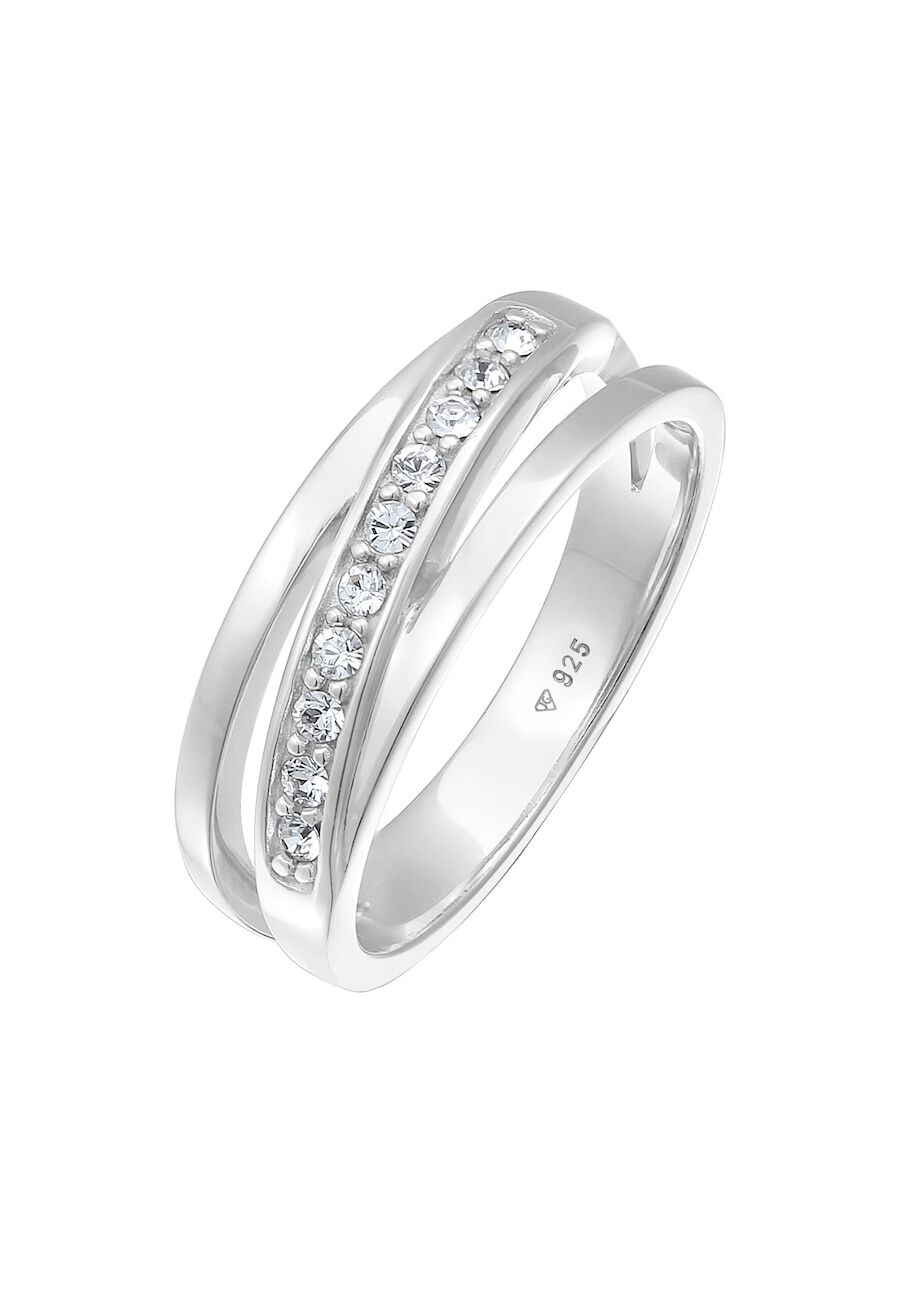 Elli Elli Elli Ring Dames Band Elegante met kristallen in 925 sterling zilver Ringen