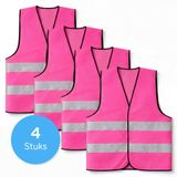 MasonPro Fluo Hesje Roze - 4 Stuks