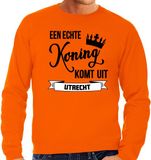 Bellatio Decorations Oranje Koningsdag sweater - heren - trui L