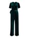 Apricot Fluwelen wikkel-culotte-jumpsuit