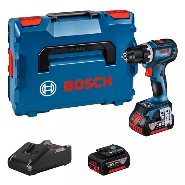 Bosch GSR 18V-90 C Accu Boormachine - 18V - 4.0Ah - Incl. 2 Accu's & Lader