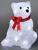 Konstsmide Acrylic Sitting Bear, 16 LED Lights, White