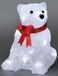 Konstsmide Acrylic Sitting Bear, 16 LED Lights, White