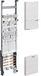 HAGER Complete installatieplaat eHZ, 2 voudig, ZH3ET22, H1050mm, 1 veld