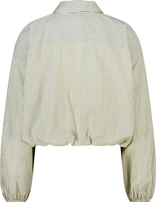 America Today Blouse Brook Gestreepte Blouse Lichtgeel Katoen Oversized