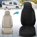 BREMER SITZBEZÜGE Premium Camper stoelhoezen voor Carado WPL403 in Zwart (2 losse stoelen)