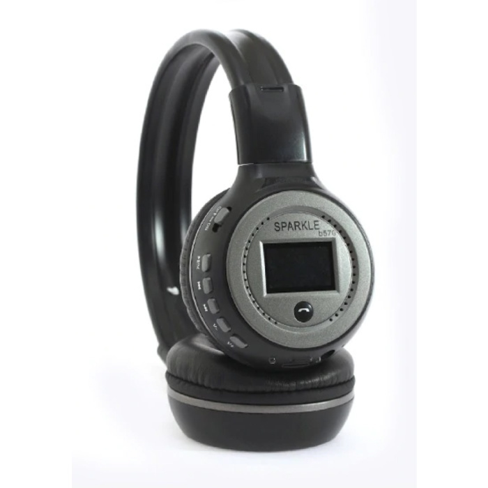 Zealot B570 Draadloze Koptelefoon met LED Display en FM Radio - Bluetooth 5 0 Wireless Headphones Stereo Studio Grijs