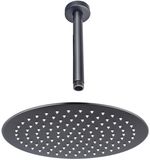 FortiFura Calvi Hoofddouche - 25cm - Rond - Geborsteld Gunmetal (Antraciet)