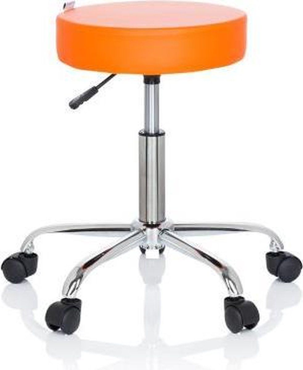 HJH OFFICE Werkkruk OPERATOR II - Oranje - Kunstleer - 2022 Model