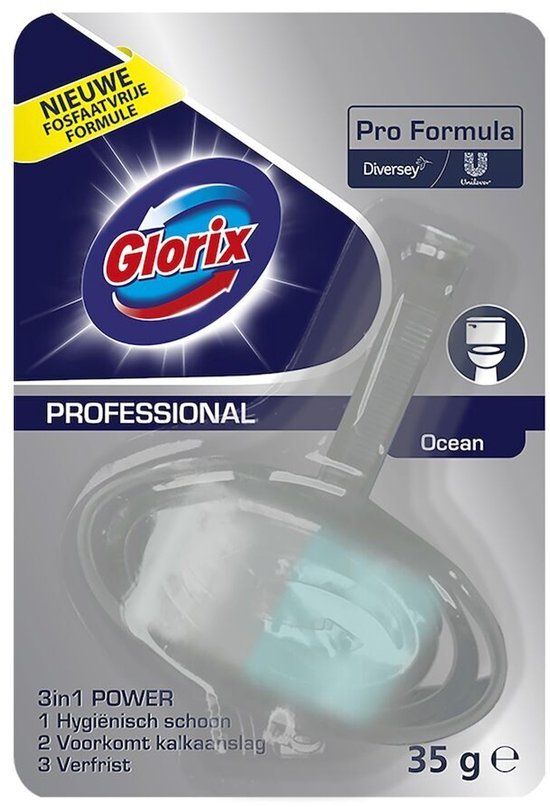 Glorix Professional Toiletblok Ocean Fresh 3in1 Power Pro Formula