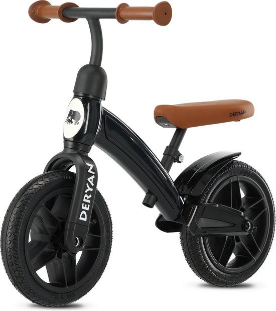 Deryan Luxe Loopfiets 10 inch - Kinderfiets - Zwart