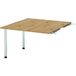 Hammerbacher Table de connexion carrée avec 2 pieds - 120x130 cm