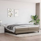 vidaXL Boxspring bed stof taupe 200x200 cm