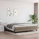 vidaXL Boxspring bed stof taupe 200x200 cm