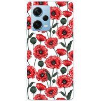 Xiaomi Redmi Note 12 Pro Plus Fleurs de pavot bedrukt siliconen hoesje