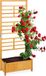 Merkloos Relaxdays plantenbak met klimrek - rechthoekig - 171 x 71 x 31,5 cm - hout