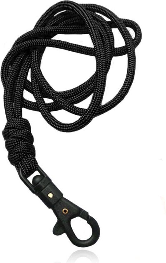 LGT JWLS Lookinggoodtoday Paracord 50cm met Handige Haak - Zwart