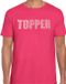 Bellatio Decorations Shoppartners Bv Glitter Topper T-shirt Roze met Steentjes/Rhinestones voor Heren - Glitter Kleding/Foute Party Outfit S