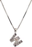 Orphelia Zilver Alphabet hanger met ketting 42 cm Zirconium