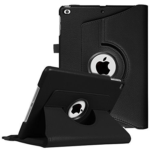 Fintie iPad 9.7 inch 2018/2017, iPad Air 2 / Air - 360 Graden Draaibare Standaard Slimme Beschermhoes met Automatische Slaapwaakfunctie, Zwart