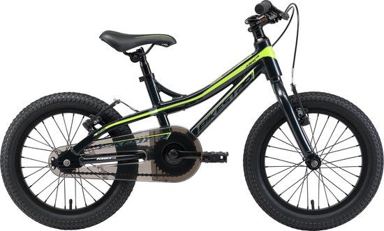 Bikestar 16 inch Alu Mountainbike kinderfiets, zwart / groen