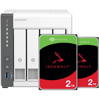 QNAP TS-433-4G + Seagate Ironwolf 2TB Duo Pack