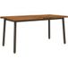 Vidaxl Table à manger en bois de chêne massif avec bords vivants 160 x 90 x 75 cm